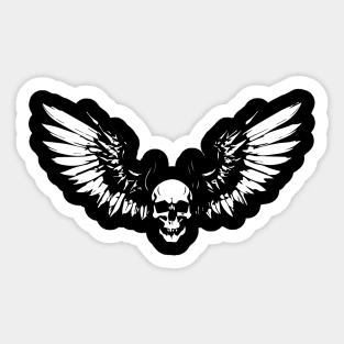 skull wings tattoo Sticker